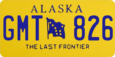 AK license plate GMT826