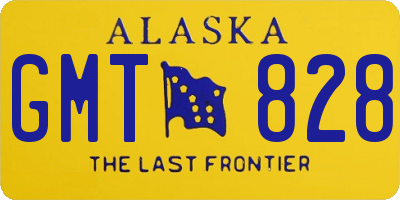 AK license plate GMT828