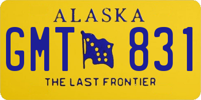 AK license plate GMT831
