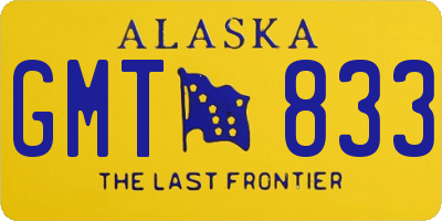 AK license plate GMT833
