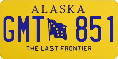 AK license plate GMT851