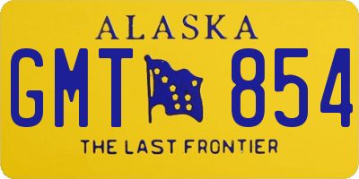 AK license plate GMT854