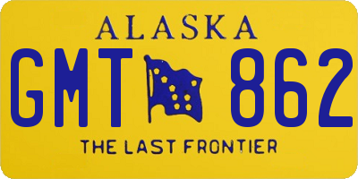 AK license plate GMT862