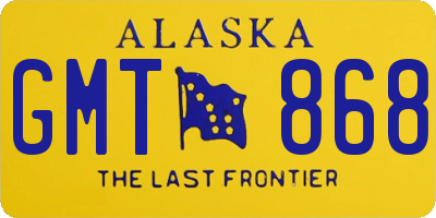 AK license plate GMT868