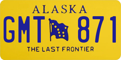 AK license plate GMT871