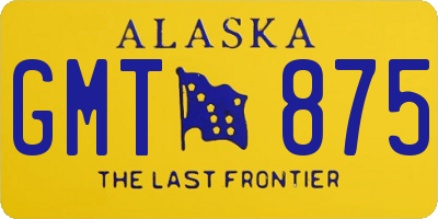 AK license plate GMT875