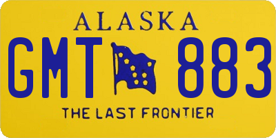 AK license plate GMT883