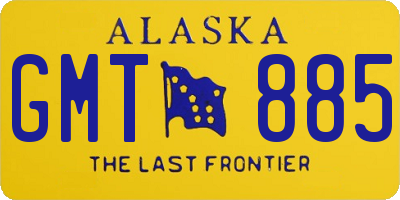 AK license plate GMT885