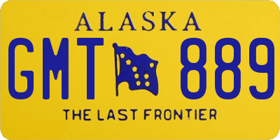 AK license plate GMT889