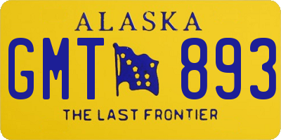 AK license plate GMT893