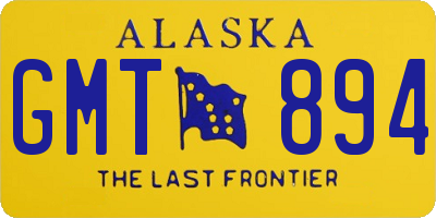 AK license plate GMT894