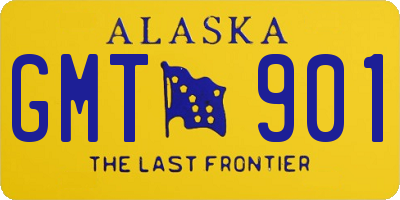 AK license plate GMT901