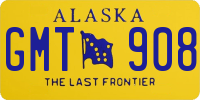 AK license plate GMT908