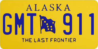 AK license plate GMT911