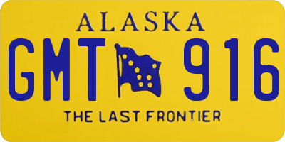 AK license plate GMT916