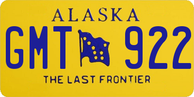 AK license plate GMT922