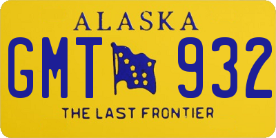 AK license plate GMT932