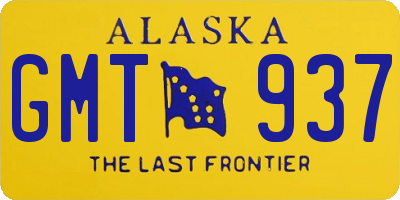 AK license plate GMT937