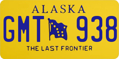 AK license plate GMT938