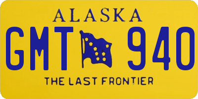 AK license plate GMT940