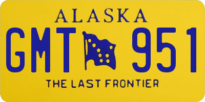 AK license plate GMT951