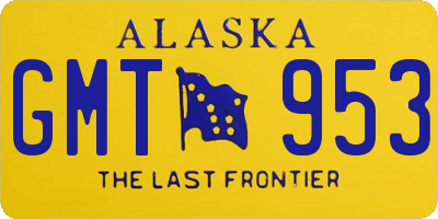 AK license plate GMT953