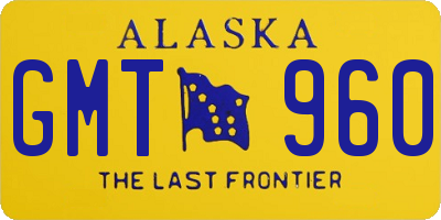 AK license plate GMT960