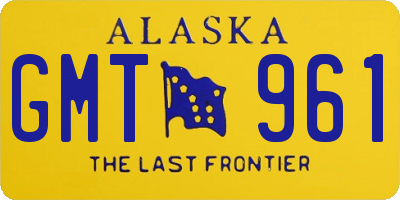 AK license plate GMT961