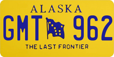 AK license plate GMT962