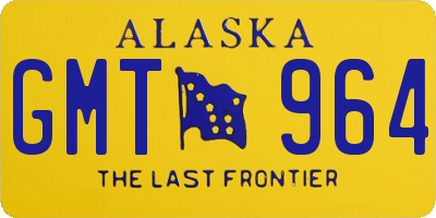 AK license plate GMT964