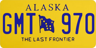 AK license plate GMT970