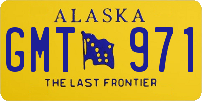 AK license plate GMT971