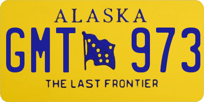 AK license plate GMT973