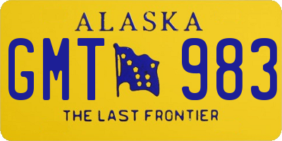 AK license plate GMT983