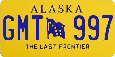 AK license plate GMT997