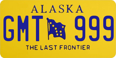 AK license plate GMT999