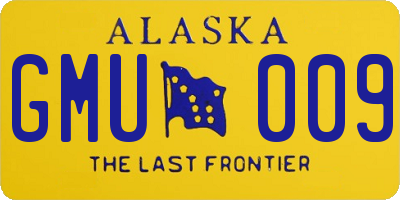 AK license plate GMU009