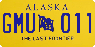 AK license plate GMU011