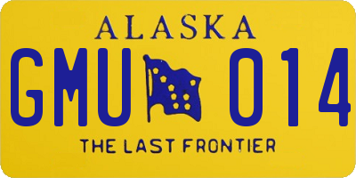 AK license plate GMU014