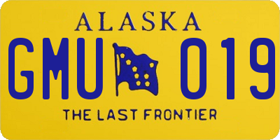 AK license plate GMU019