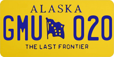 AK license plate GMU020