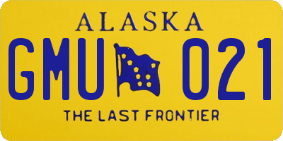 AK license plate GMU021