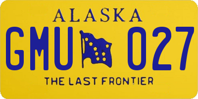 AK license plate GMU027