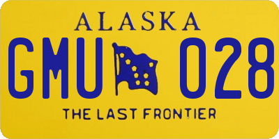 AK license plate GMU028