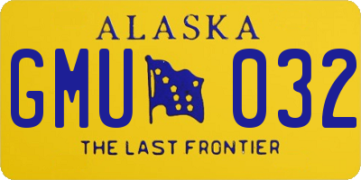 AK license plate GMU032
