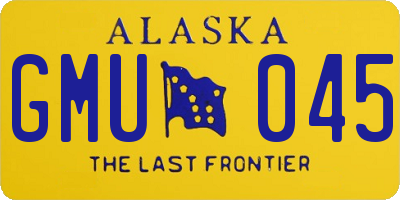 AK license plate GMU045