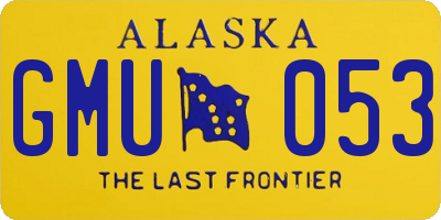 AK license plate GMU053