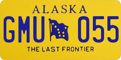 AK license plate GMU055