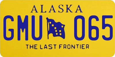 AK license plate GMU065
