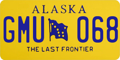 AK license plate GMU068
